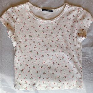 brandy melville floral ashlyn top